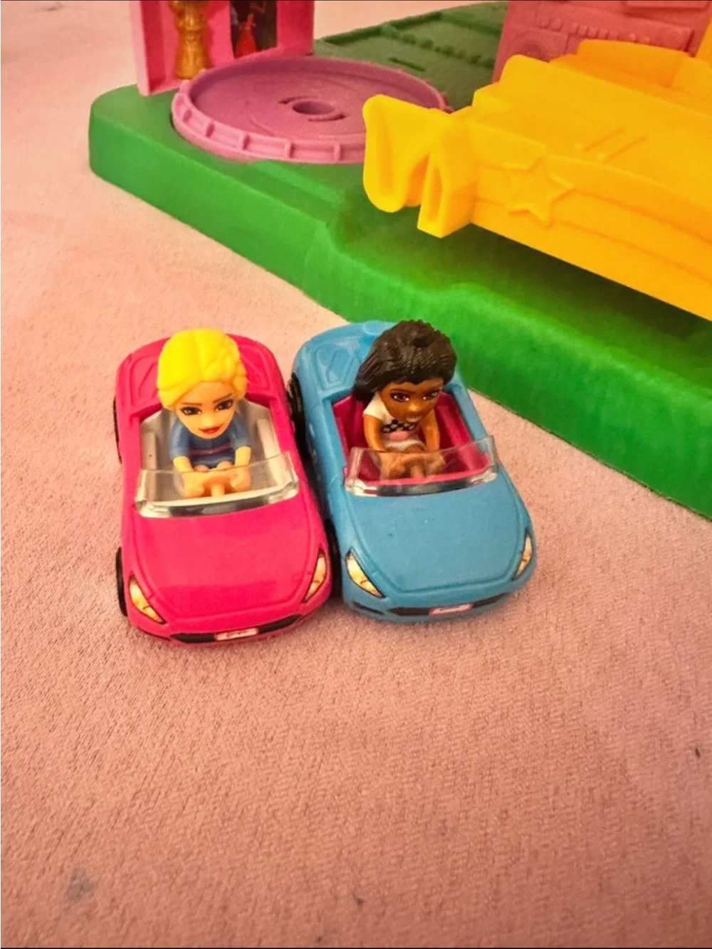 Barbie Hot Wheels RacerVerse Parking Garage Playset w 2 Cars & Figures